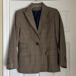 Brown Plaid Blazer